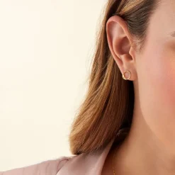 Boucles D'oreilles Puces Leafora Or Jaune-Histoire d'Or Sale