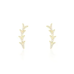 Histoire d'Or Boucles D'oreilles Puces Ligeia Or Jaune Oxyde De Zirconium
