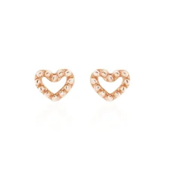 Histoire d'Or Boucles D'oreilles Puces Menel Argent Rose