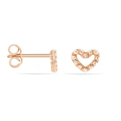 Histoire d'Or Boucles D'oreilles Puces Menel Argent Rose