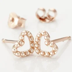 Histoire d'Or Boucles D'oreilles Puces Menel Argent Rose