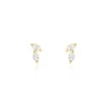 Boucles D'oreilles Puces Mix And Match Or Jaune Oxyde De Zirconium-Histoire d'Or Clearance