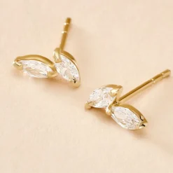 Boucles D'oreilles Puces Mix And Match Or Jaune Oxyde De Zirconium-Histoire d'Or Clearance