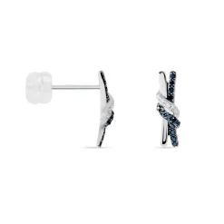 Histoire d'Or Boucles D'oreilles Puces Marina Or Blanc Diamant