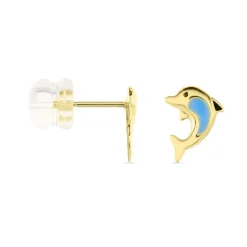 Histoire d'Or Boucles D'oreilles Puces Mael Dauphin Or Jaune