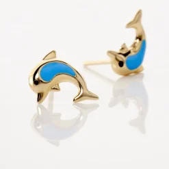 Histoire d'Or Boucles D'oreilles Puces Mael Dauphin Or Jaune