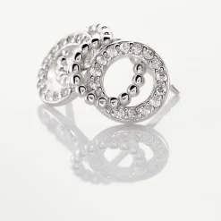 Boucles D'oreilles Puces Magou Argent Blanc Oxyde De Zirconium-Histoire d'Or Hot