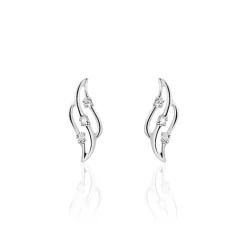 Boucles D'oreilles Puces Marnie Or Blanc Diamant-Histoire d'Or Discount