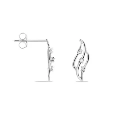 Boucles D'oreilles Puces Marnie Or Blanc Diamant-Histoire d'Or Discount