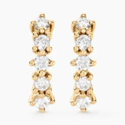 Boucles D'oreilles Puces Matleena Or Jaune Diamant Synthétique-Histoire d'Or Clearance