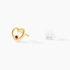 Boucles D'oreilles Puces Martella Or Jaune Rubis-Histoire d'Or Discount