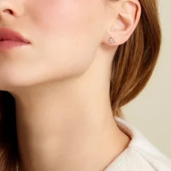 Boucles D'oreilles Puces Maralyn Or Jaune Oxyde De Zirconium-Histoire d'Or Discount