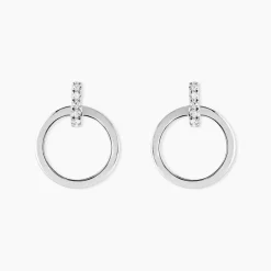 Boucles D'oreilles Puces Melissande Or Blanc Diamant-Histoire d'Or Sale