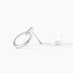 Boucles D'oreilles Puces Melissande Or Blanc Diamant-Histoire d'Or Sale