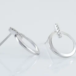 Boucles D'oreilles Puces Melissande Or Blanc Diamant-Histoire d'Or Sale