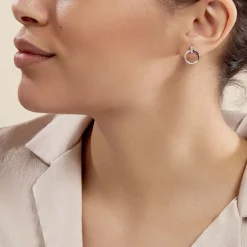 Boucles D'oreilles Puces Melissande Or Blanc Diamant-Histoire d'Or Sale