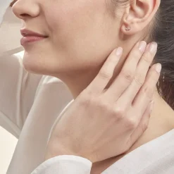 Boucles D'oreilles Puces Mureille Or Jaune Oxyde De Zirconium-Histoire d'Or New