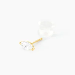 Boucles D'oreilles Puces Muflier Or Jaune Oxyde-Histoire d'Or