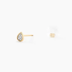 Boucles D'Oreilles Puces Mon 1Er Diamant Or Jaune Diamant-Histoire d'Or Online