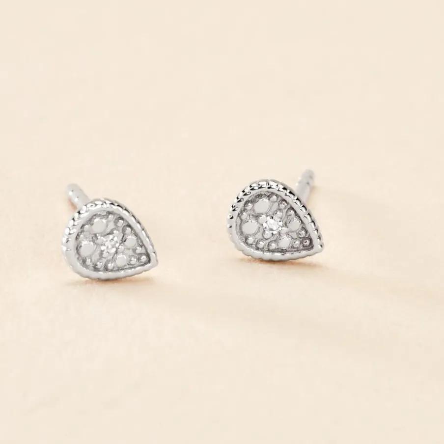 Histoire d'Or Boucles D'oreilles Puces Mon 1er Diamant