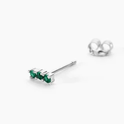 Histoire d'Or Boucles D'oreilles Puces Mai-ly Argent Blanc Spinelle