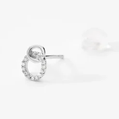 Histoire d'Or Boucles D'oreilles Puces Mahaut Or Blanc Diamant
