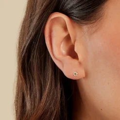 Histoire d'Or Boucles D'oreilles Puces Margaid Or Jaune Oxyde De Zirconium