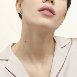 Boucles D'oreilles Puces Melina Argent Blanc Oxyde De Zirconium-Histoire d'Or Hot