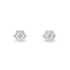 Histoire d'Or Boucles D'oreilles Puces Magnolia Or Blanc Diamant