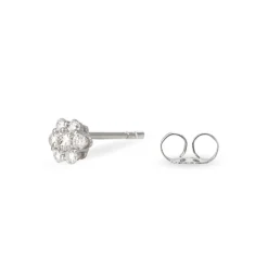 Histoire d'Or Boucles D'oreilles Puces Magnolia Or Blanc Diamant
