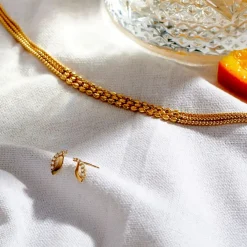 Histoire d'Or Boucles D'oreilles Puces Marlyatou Or Jaune Oxyde De Zirconium