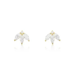 Histoire d'Or Boucles D'oreilles Puces Margret Or Jaune Oxyde De Zirconium