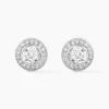 Boucles D'oreilles Puces Marquise Argent Blanc Oxyde De Zirconium-Histoire d'Or Clearance