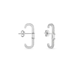 Histoire d'Or Boucles D'oreilles Puces Mabella Argent Blanc Oxyde De Zirconium