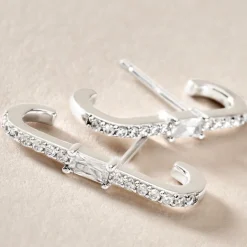 Histoire d'Or Boucles D'oreilles Puces Mabella Argent Blanc Oxyde De Zirconium