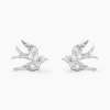 Boucles D'oreilles Puces Marilla Argent Blanc Oxyde De Zirconium-Histoire d'Or Sale