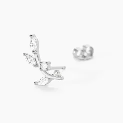 Histoire d'Or Boucles D'oreilles Puces Milda Argent Blanc Oxyde De Zirconium