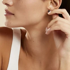 Boucles D'oreilles Puces Micaelle Teintees Or Jaune Perle De Culture-Histoire d'Or Best