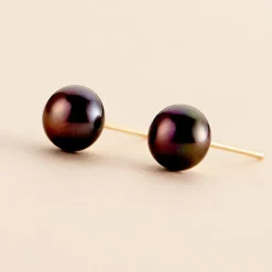 Boucles D'oreilles Puces Micaelle Teintees Or Jaune Perle De Culture-Histoire d'Or Outlet