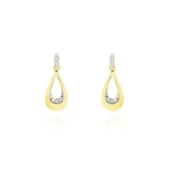 Boucles D'oreilles Puces Nirmala Or Jaune Diamant-Histoire d'Or Sale