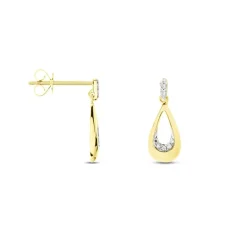 Boucles D'oreilles Puces Nirmala Or Jaune Diamant-Histoire d'Or Sale
