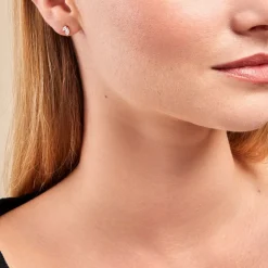 Histoire d'Or Boucles D'oreilles Puces Navette De Zirconium