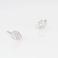 Histoire d'Or Boucles D'oreilles Puces Nevena Or Blanc Diamant