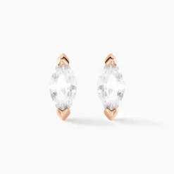 Boucles D'oreilles Puces Navette De Zirconium-Histoire d'Or Online