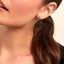 Boucles D'oreilles Puces Navette De Zirconium-Histoire d'Or Online