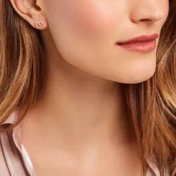 Histoire d'Or Boucles D'oreilles Puces Narelle Or Jaune Oxyde De Zirconium