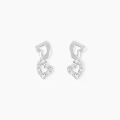 Histoire d'Or Boucles D'oreilles Puces Nonna Argent Blanc Oxyde De Zirconium