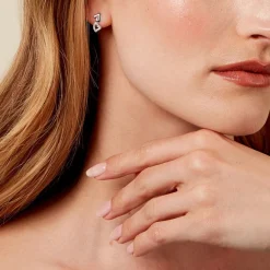 Histoire d'Or Boucles D'oreilles Puces Nonna Argent Blanc Oxyde De Zirconium