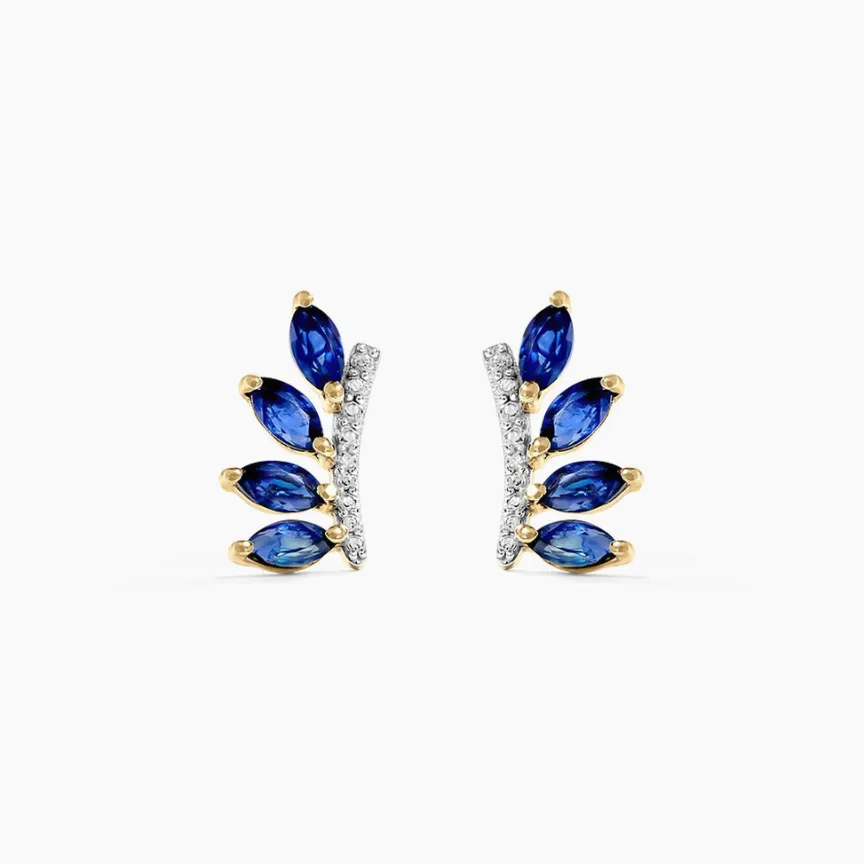 Boucles D'oreilles Puces Navette Diamant-Histoire d'Or New