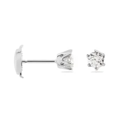 Boucles D'oreilles Puces Natalia Pl Platine Blanc Diamant-Histoire d'Or Hot